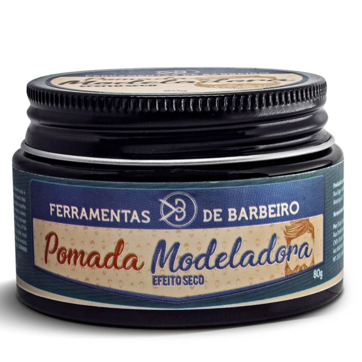Pomada Modeladora Efeito Seco | Ferramentas de Barbeiro 80g