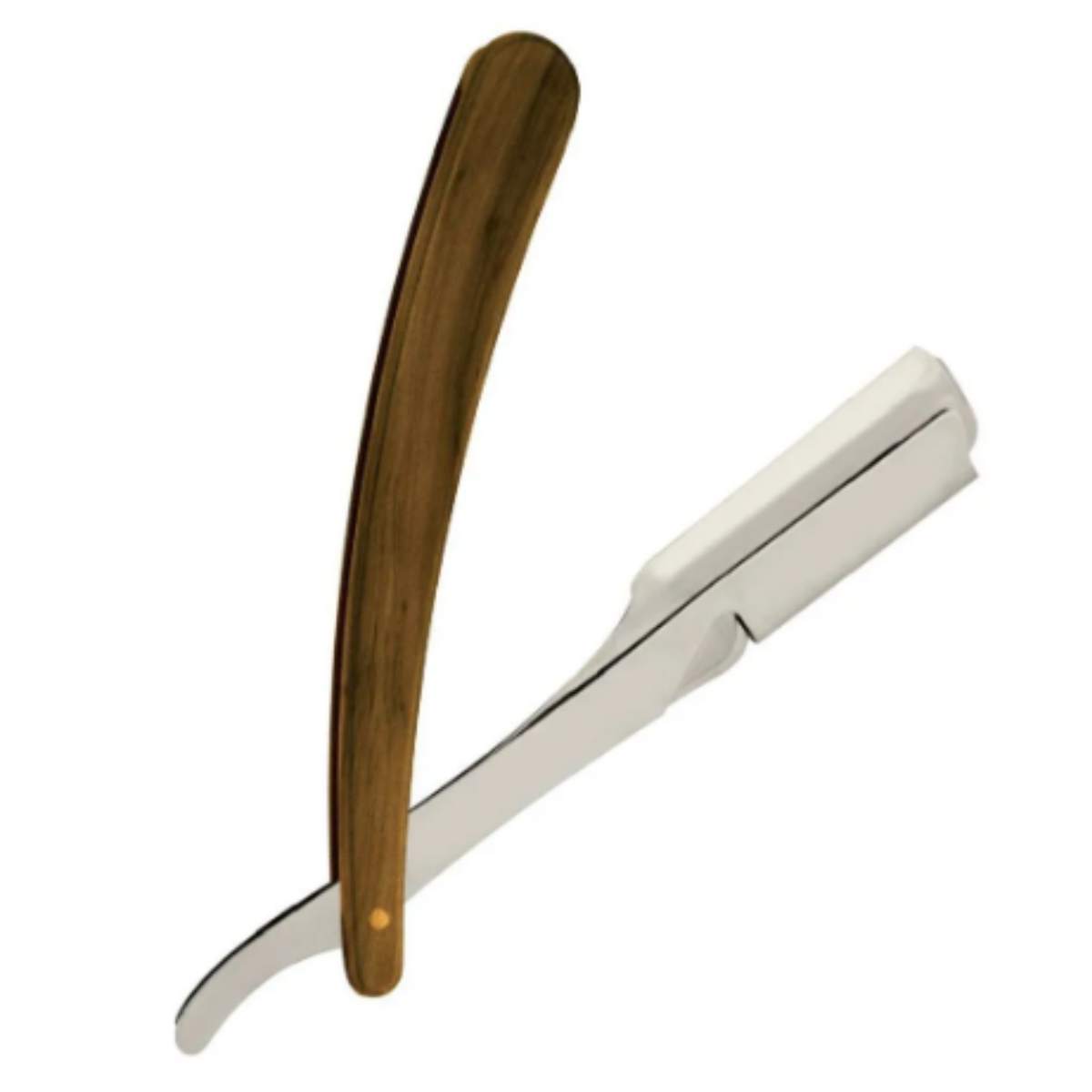 Navalhete Inox Para Barbeiro | Cabo Estilo Madeira