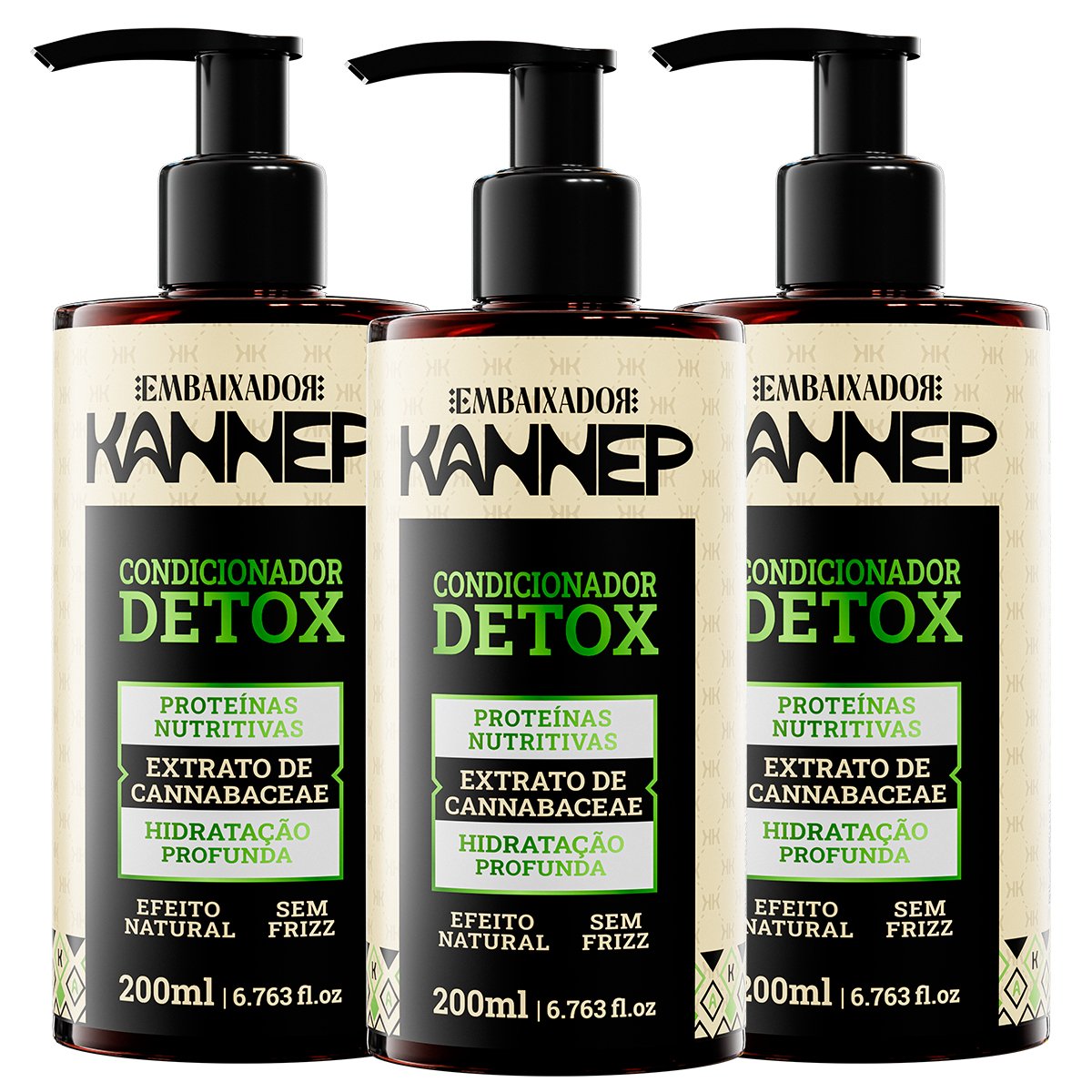 Kit 03 Condicionador Detox Kannep Embaixador